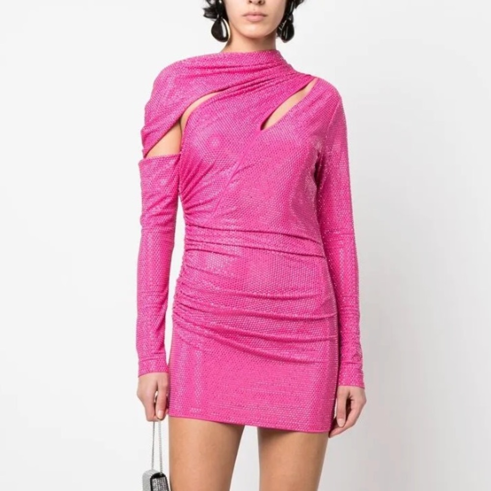 Cult Gaia Nicole Cutout Long Sleeve Body-Con Minidress